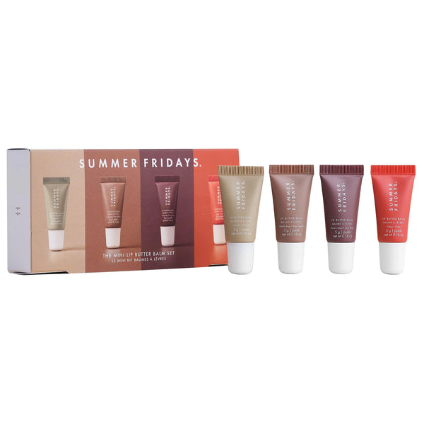 The Mini Lip Butter Balm Set - Summer Fridays / Set 4 pzas mini bálsamos de labios