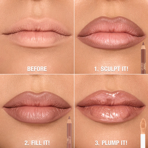 *PREORDEN: Super Nudes Lip Cheat Contour Duo Lip Liner - Charlotte Tilbury / Delineador de labios doble punta
