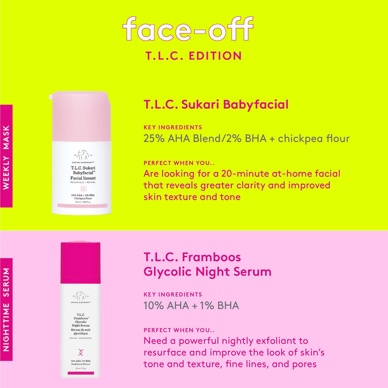 *PREORDEN: T.L.C. Sukari Babyfacial™ AHA + BHA Mask - Drunk Elephant / Mascarilla facial para textura, manchas y arrugas