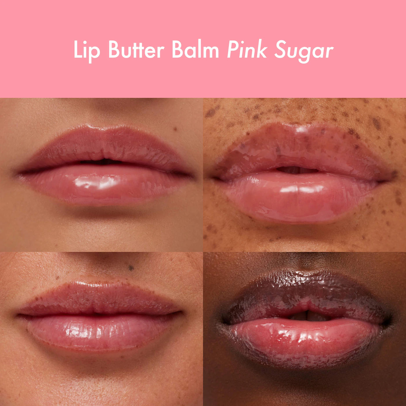 *PREORDEN: The Dewy Pink Set with mini Lip Butter Balm in Pink Sugar / Set 3 pzas labios, rostro y mejillas