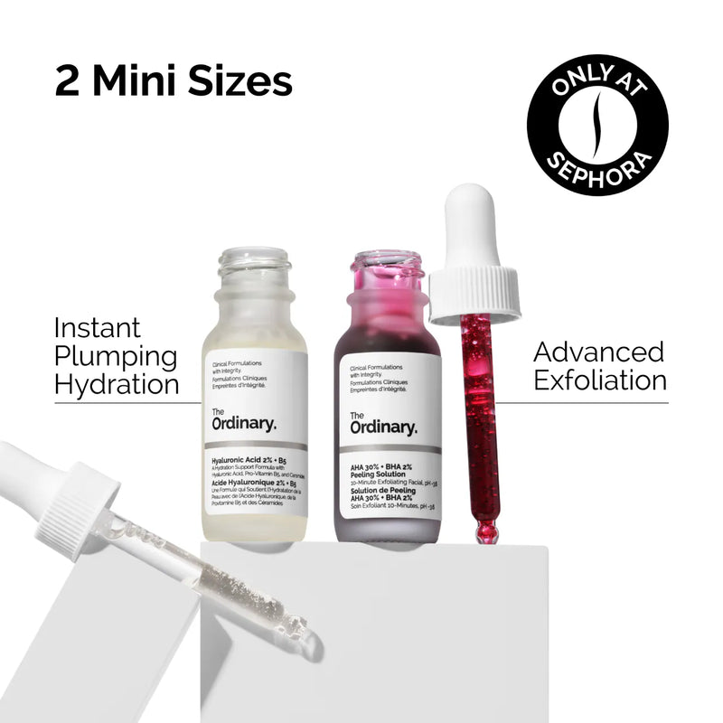 *PREORDEN: The Resurface & Hydrate Set with Hyaluronic Acid + AHA - The Ordinary / Set de exfoliante e hidratante
