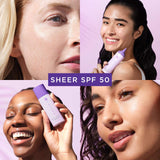 *PREORDEN: The Silk Sunscreen Mineral Broad Spectrum SPF 50 PA++++ with Hyaluronic Acid and Niacinamide 50mL - Tatcha / Protector solar