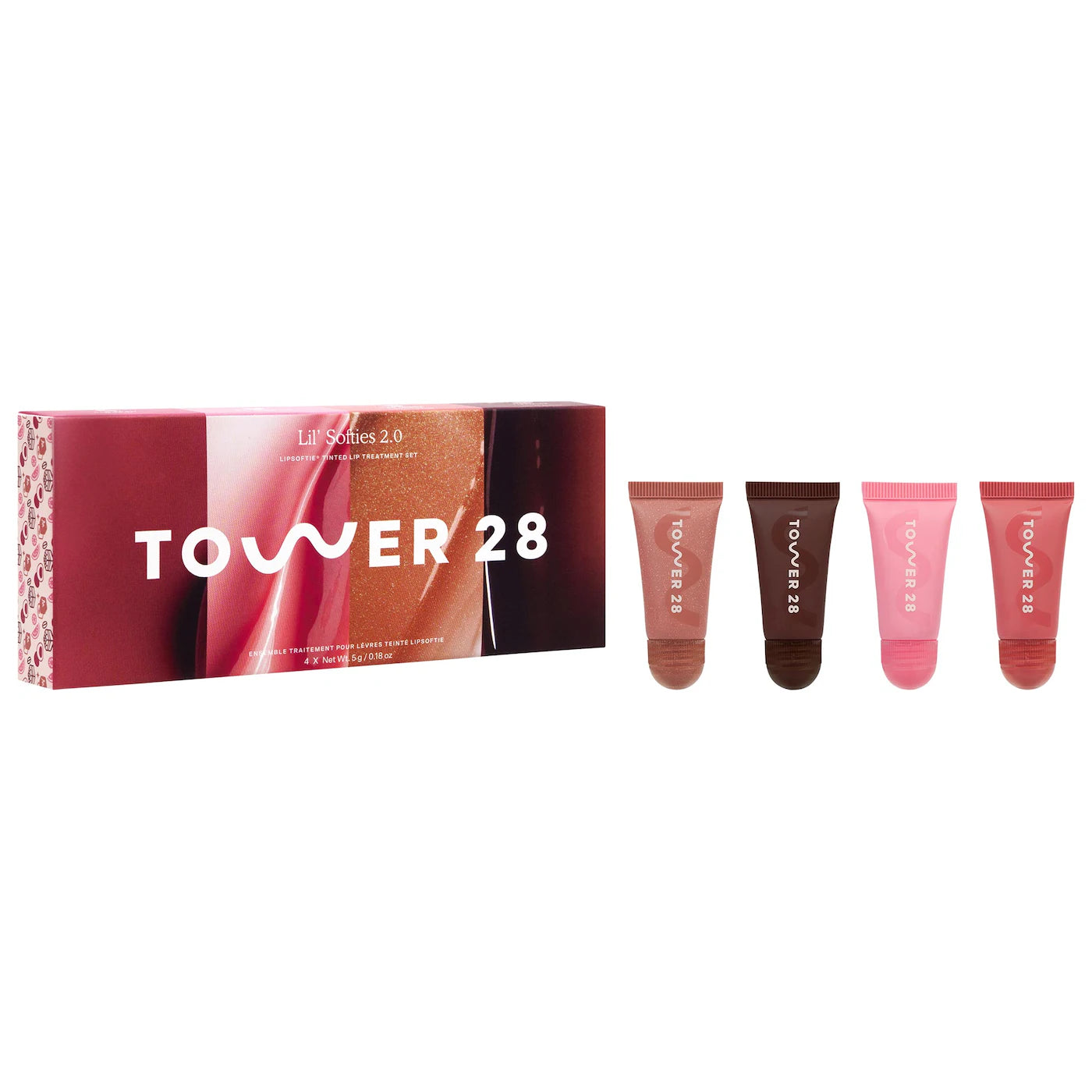 *PREORDEN: Mini Lil' Softies LipSoftie Lip Treatment Set - Tower 28 / Set 4 pzas minis labios