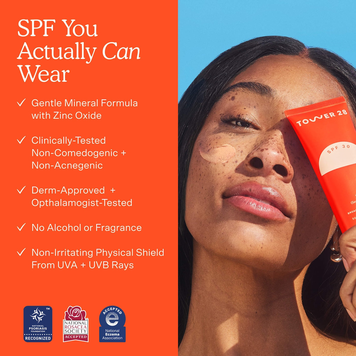 SOS FaceGuard SPF 30 Mineral Sunscreen 50mL - Tower 28 / Protector solar para piel sensible