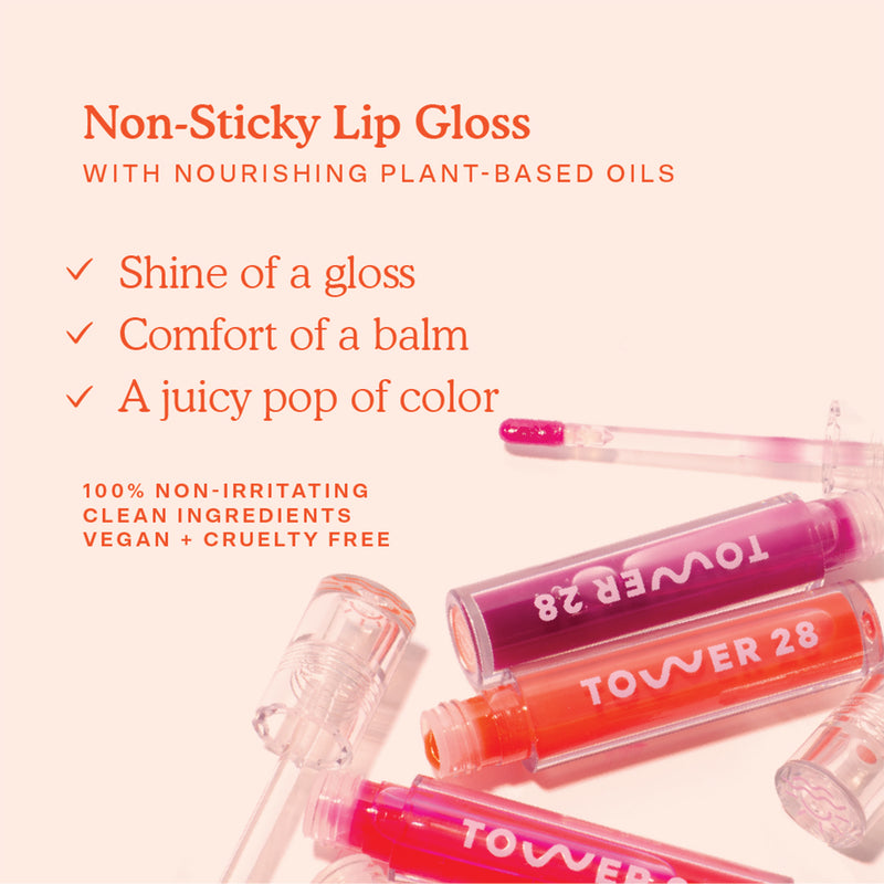 *PREORDEN: ShineOn Lip Jelly Non-Sticky Gloss - Tower 28 / Brillo hidratante con color