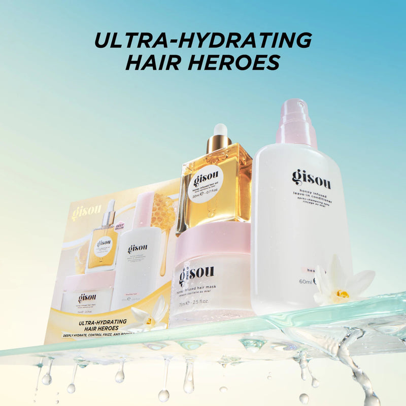Ultra-Hydrating Hair Heroes Set - Gisou / Set 3 pzs cabello sano