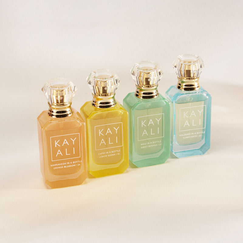 *PREORDEN: Vacay in a Bottle Miniature Set - Kayali / Set 4 pzas perfumes mini