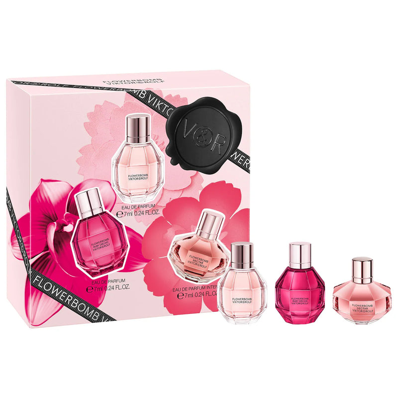 *PREORDEN: Mini Flowerbomb Perfume Trio Set - Viktor&Rolf / Set de perfumes mini