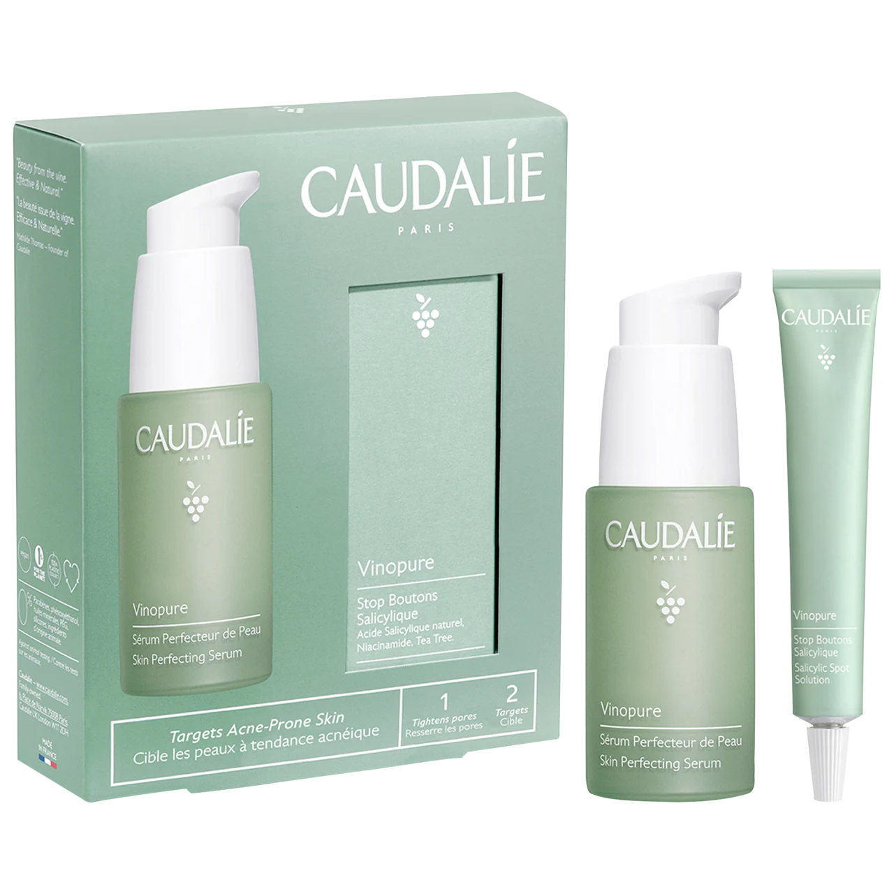 *PREORDEN: Vinopure Targets Acne-Prone Skin Set - Caudalie / Set para ácne absorbe grasa