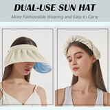Visor Roll-up Headband UV Protection UPF50+ Sun Hat / Visera de ala grande, protección UV