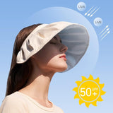 Visor Roll-up Headband UV Protection UPF50+ Sun Hat / Visera de ala grande, protección UV