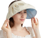 Visor Roll-up Headband UV Protection UPF50+ Sun Hat / Visera de ala grande, protección UV