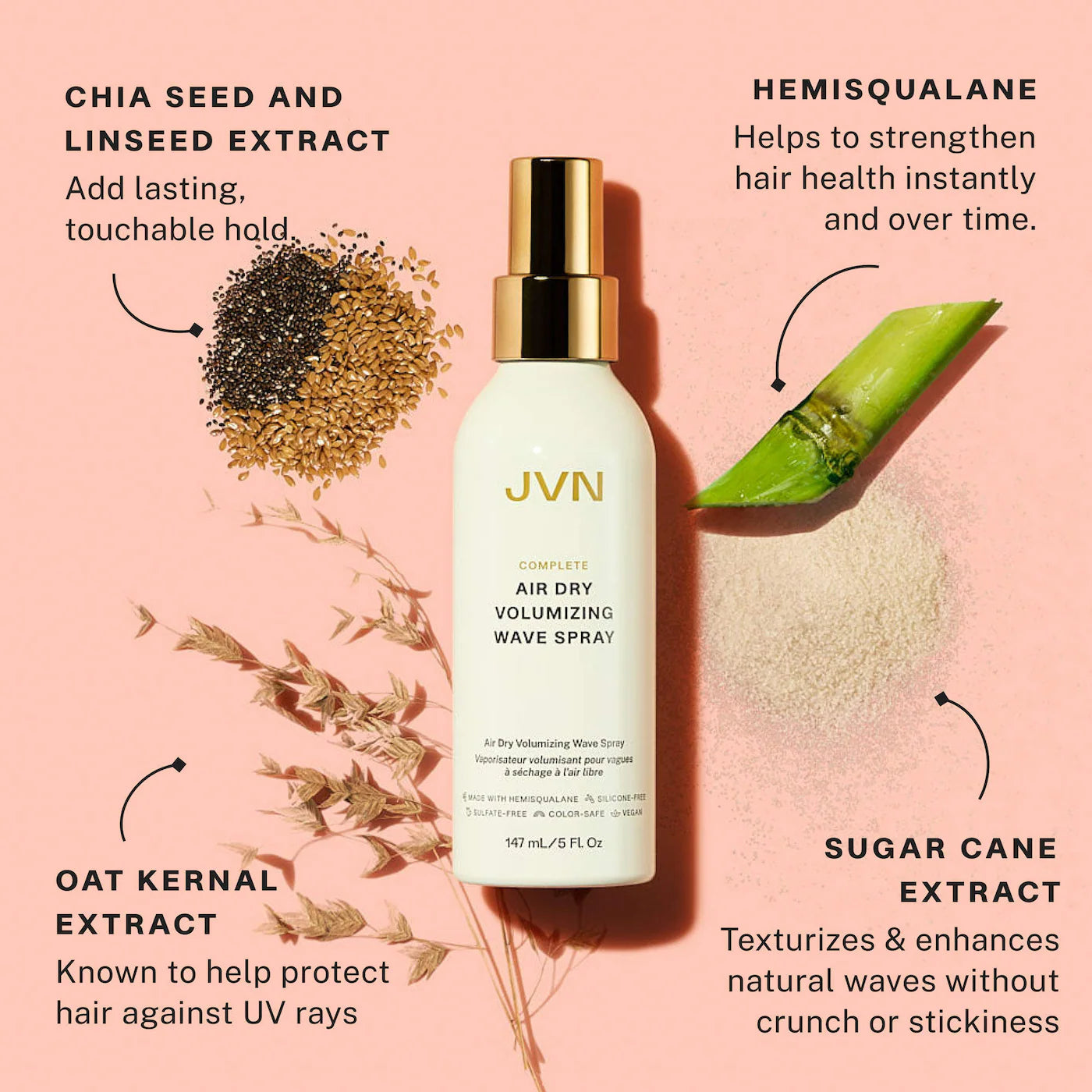 *PREORDEN: Complete Air Dry Volumizing Wave Spray - JVN / Spray para ondas