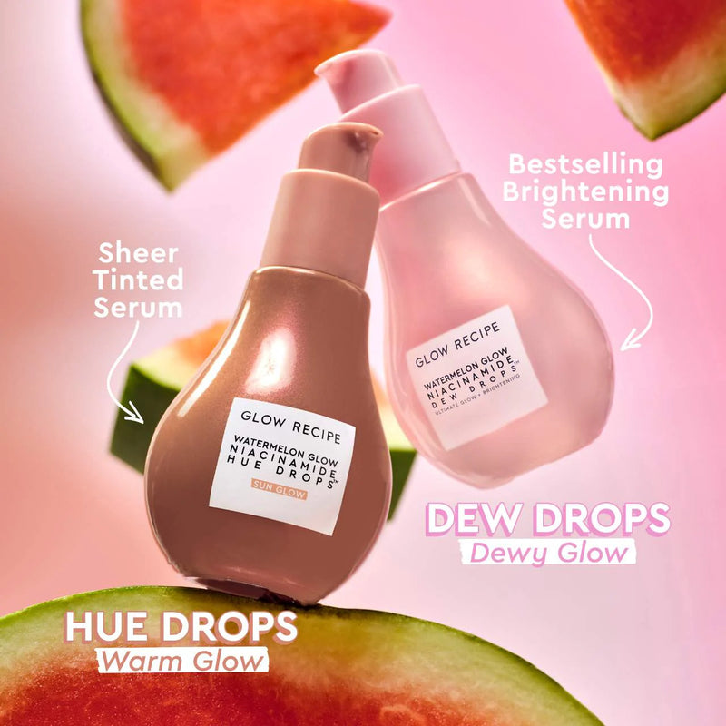 *PREORDEN: Watermelon Glow Niacinamide Hue Drops Sun Glow Serum 40mL - Glow recipe / Gotas de niacinamida bronceadora