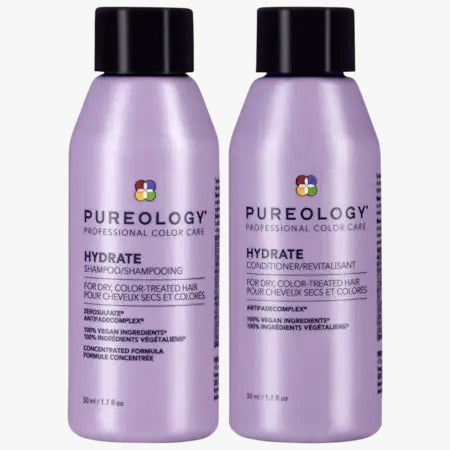 Pureology Set Hydrate Shampoo + Conditioner for Dry, Color-Treated Hair 50 ml c/u - Pureology / Set de shampoo y acondicionador tamaño de viaje