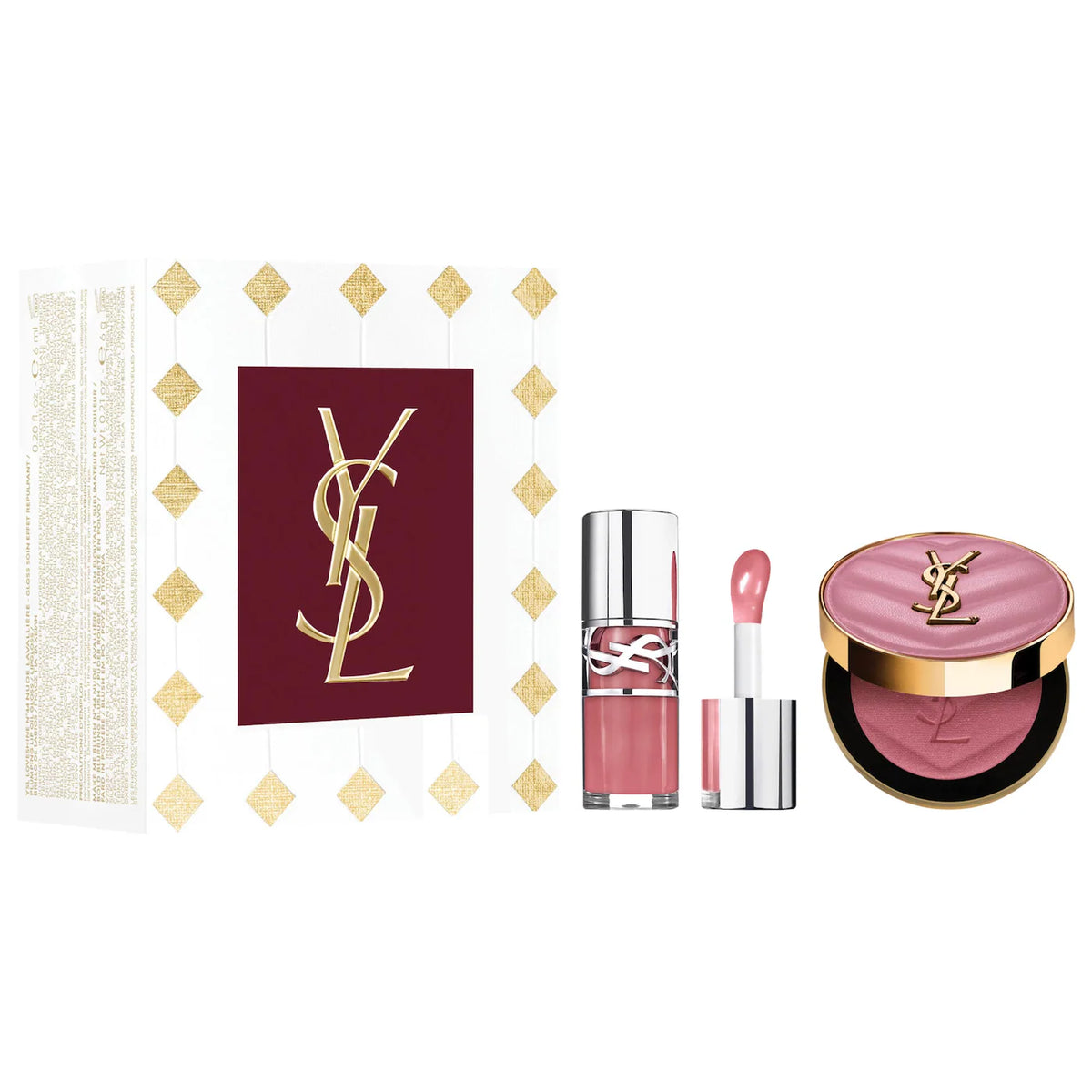 *PREORDEN: YSL Iconic Pink Lip Gloss & Blush Gift Set - Yves Saint Laurent / Set para labios y mejillas