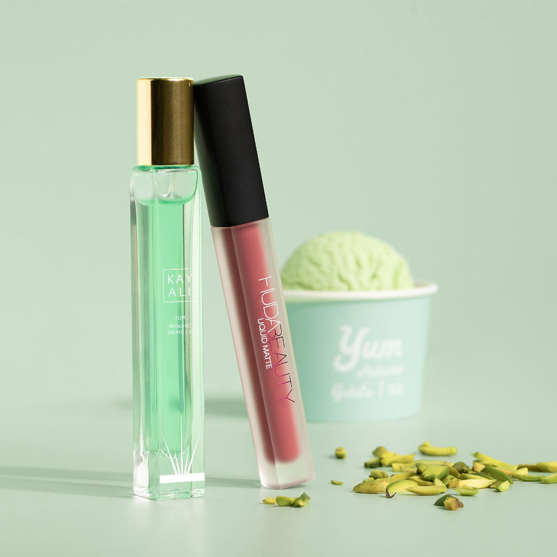 Yum Pistachio Gelato Power Duo / Set de perfume + labial (Edición Limitada) - Kayali