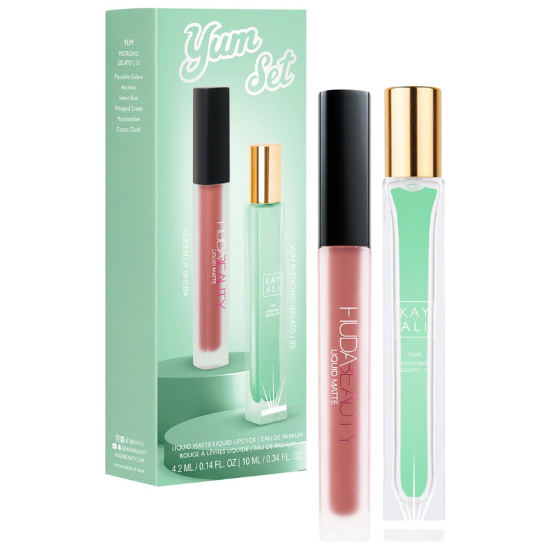 Yum Pistachio Gelato Power Duo / Set de perfume + labial (Edición Limitada) - Kayali