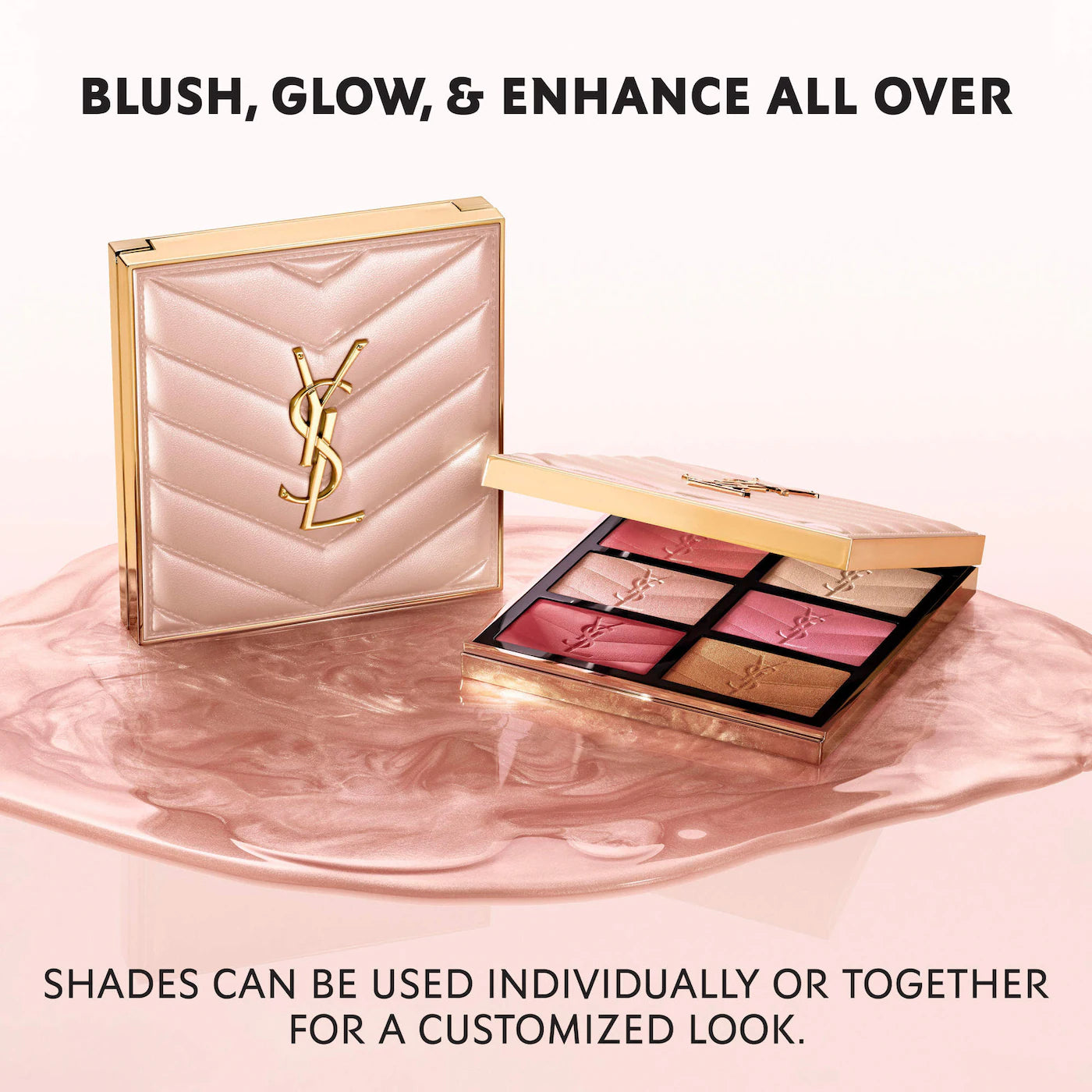 *PREORDEN: YSL Golden Oasis Face Palette - Yves Saint Laurent / Paleta de rubor e iluminador