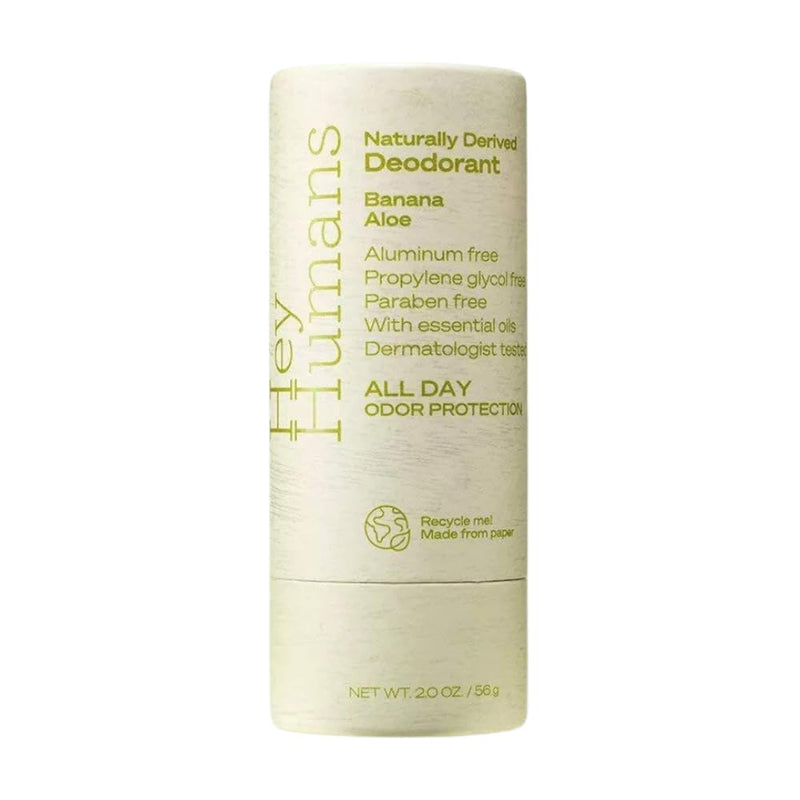 Naturally Derived  Deodorant Banana Aloe - Hey Humans / Desodorante vegano libre de parabenos y aluminio