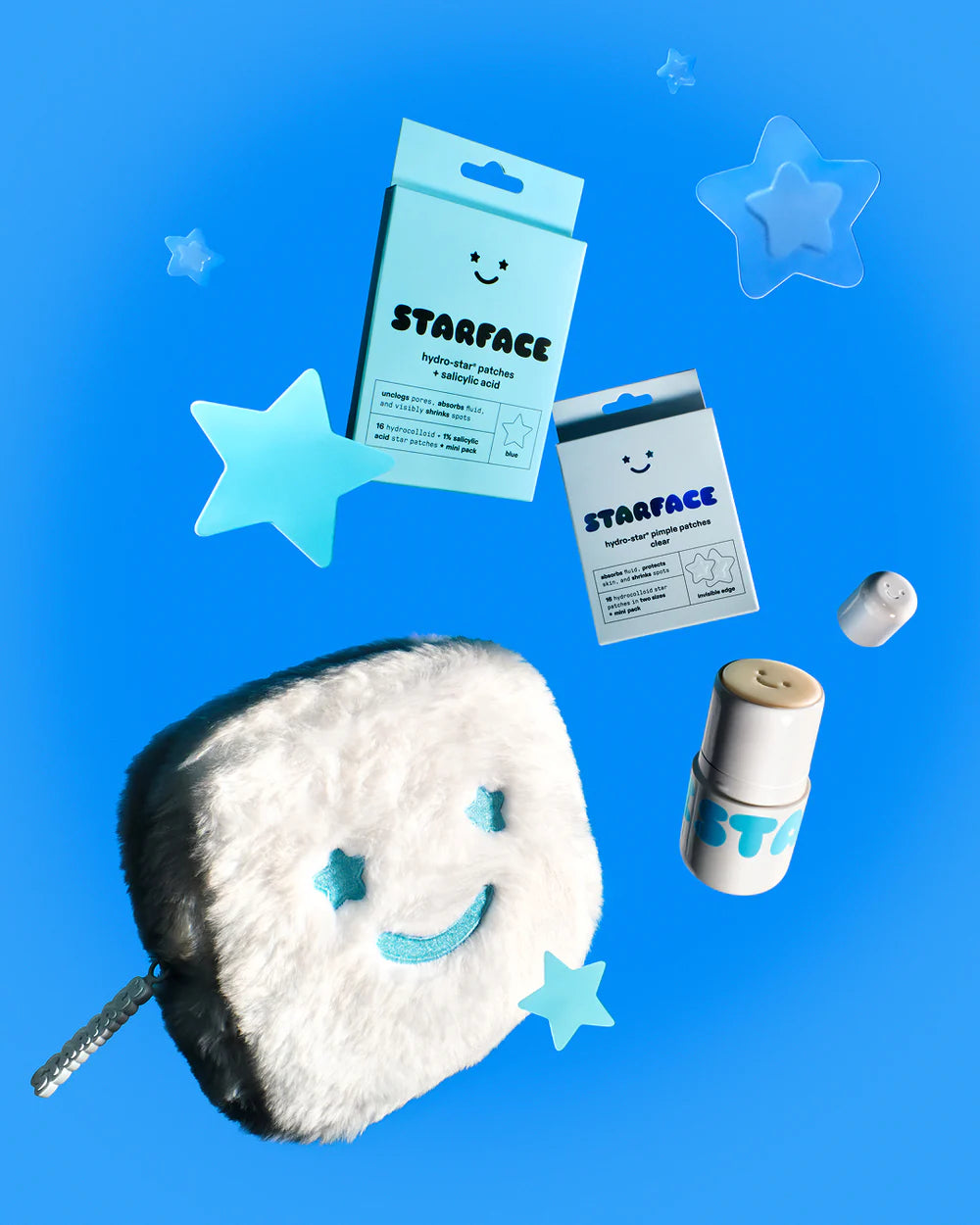 big lil white gift set - Starface /  Parches ácne + cosmetiquera