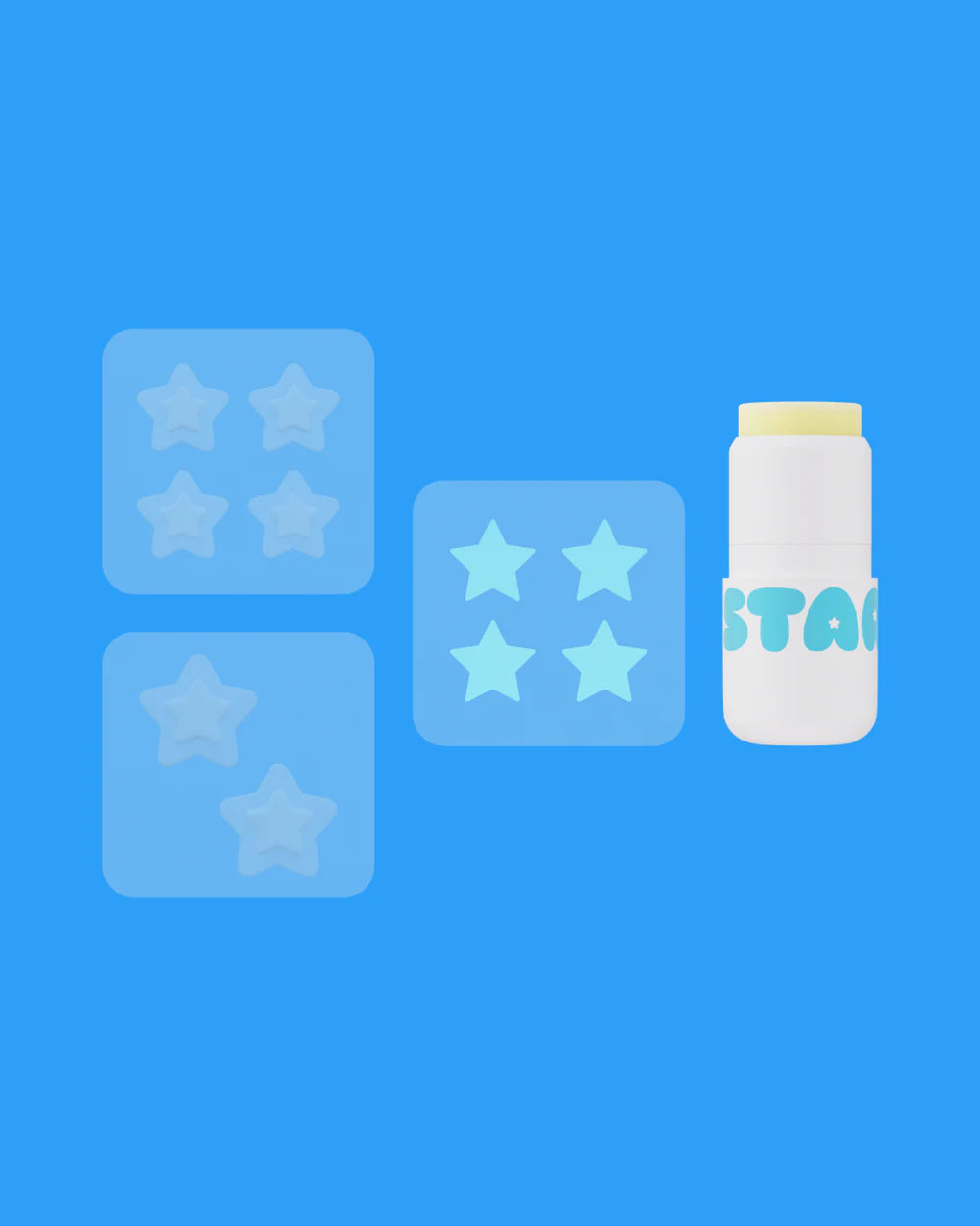 big lil white gift set - Starface /  Parches ácne + cosmetiquera