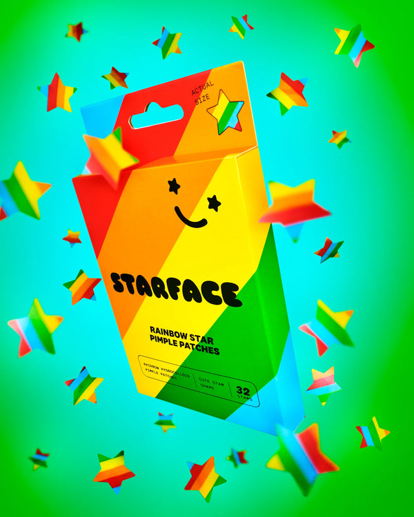 *CAJA DAÑADA: Rainbow Star - Starface / Parches para granitos multicolor