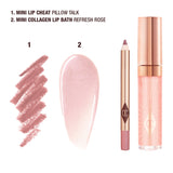*PREORDEN: Mini Glossy Pink Lip Gloss + Lip Liner Set - Charlotte Tilbury / Set de labios gloss + lapiz