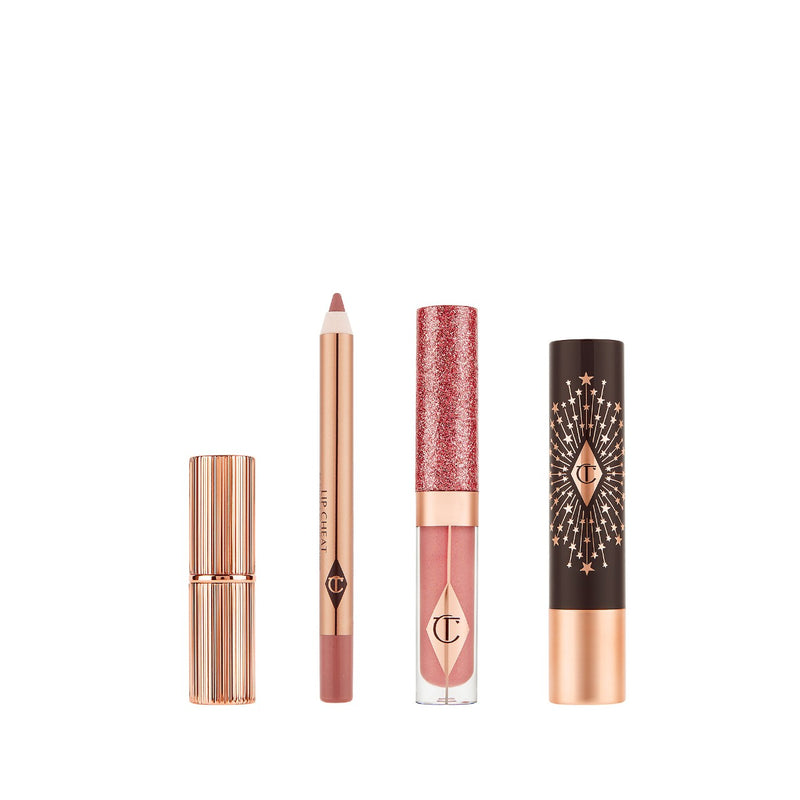 *PREORDEN: Pillow Talk Lip Wardrobe Set - Charlotte Tilbury / Kit de 4 piezas para labios