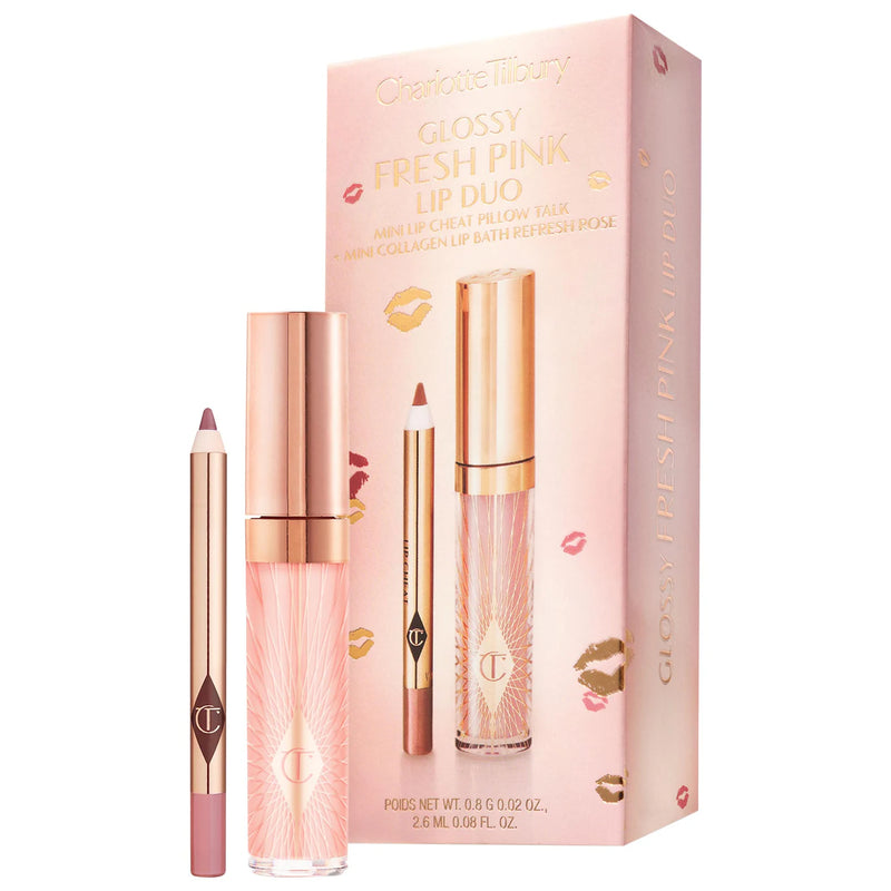 *PREORDEN: Mini Glossy Pink Lip Gloss + Lip Liner Set - Charlotte Tilbury / Set de labios gloss + lapiz