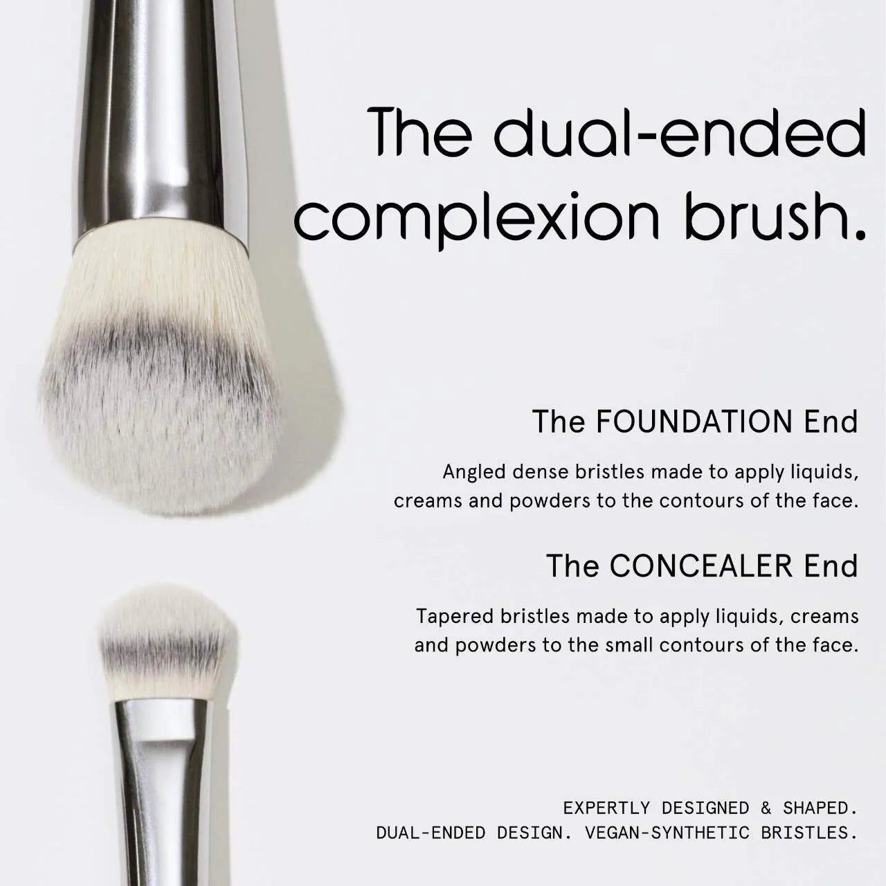 Dual-Ended Complexion Brush - ciele / Brocha de doble punta para el rostro