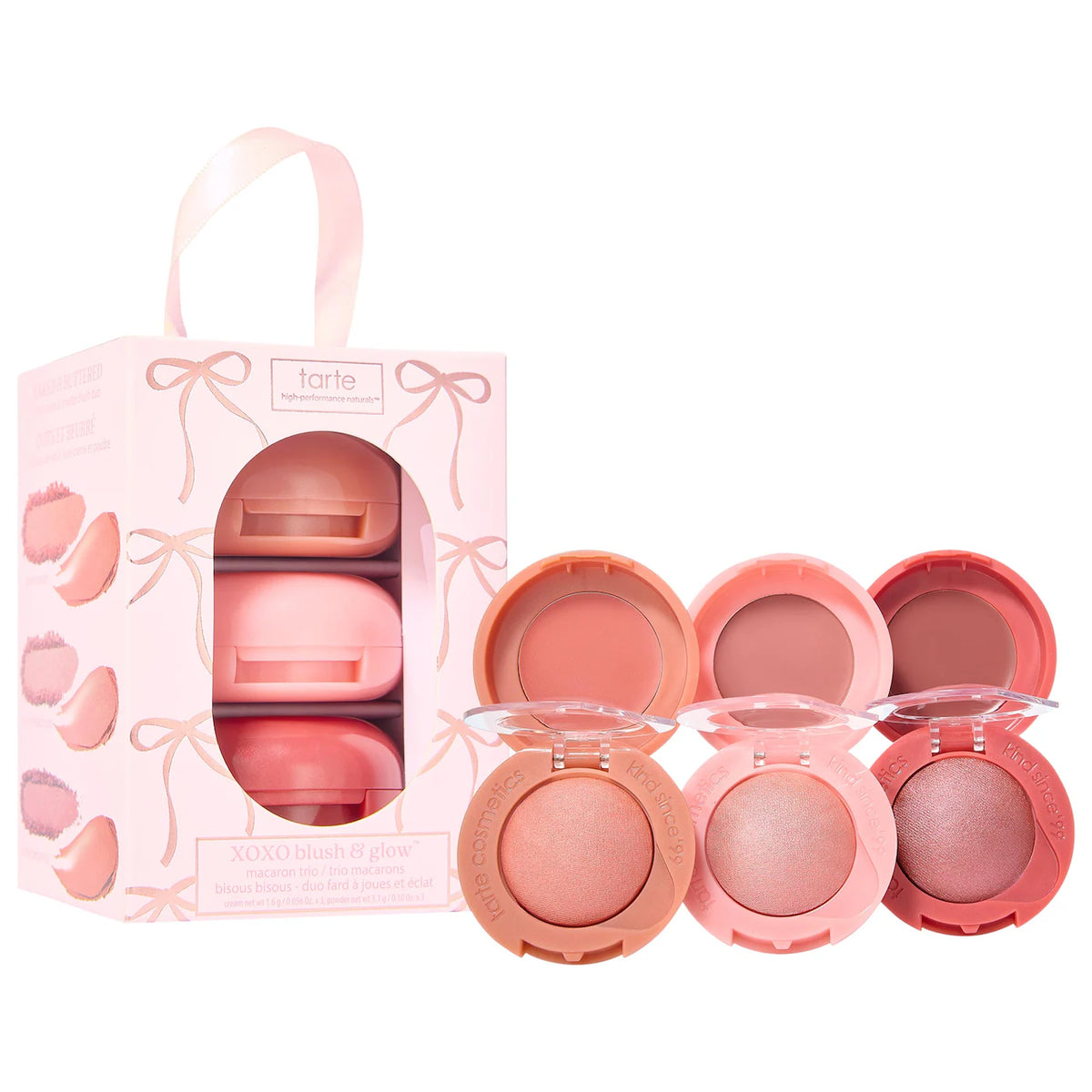 *PREORDEN: xoxo blush & glow macaron set - tarte / Set de tres mini rubores