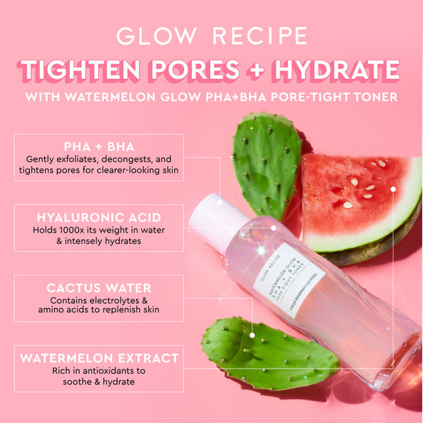 Watermelon Glow PHA + BHA Pore-Tight Toner - Glow recipe / Tónico minimizador de poros