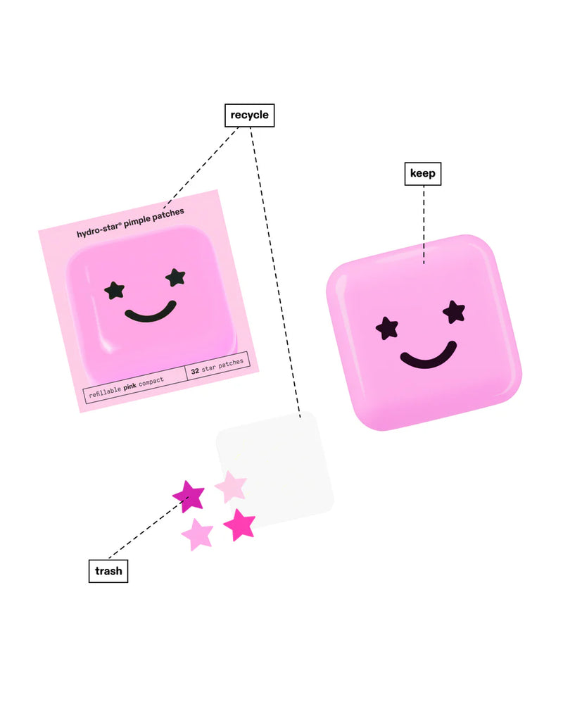 hydro-stars® + big pink - Starface / Parches para granitos rosas con estuche