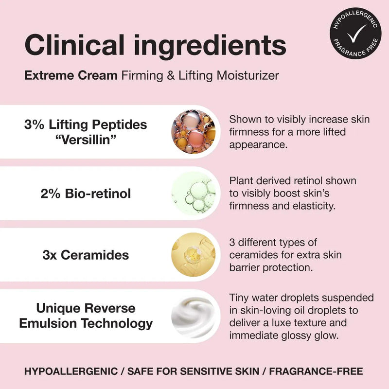 Extreme Cream Anti-Aging, Firming, & Lifting Refillable Moisturizer - iNNBEAUTY PROYECT / Crema para rostro reafirmante