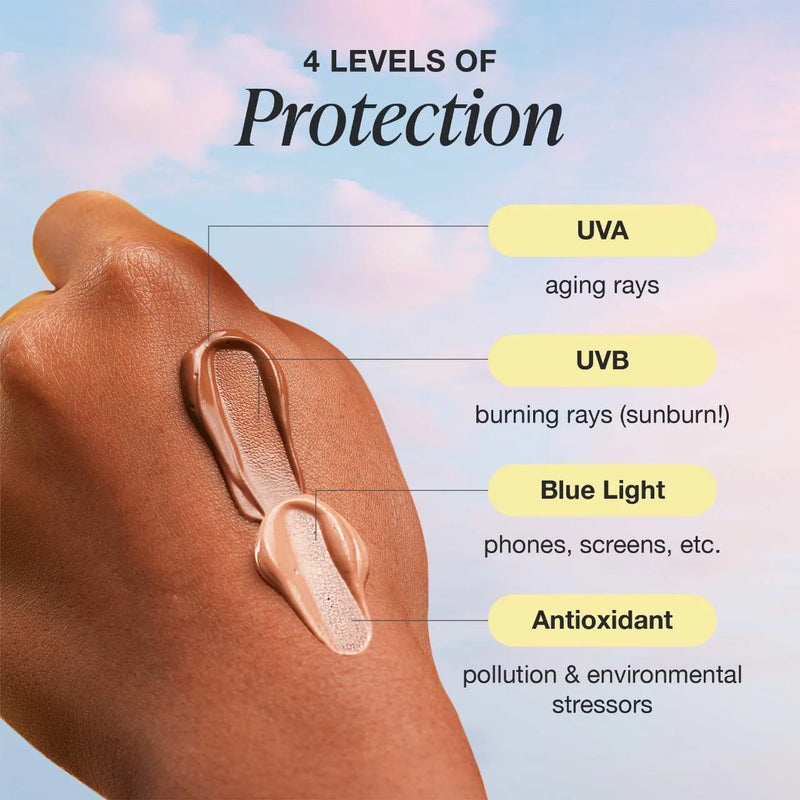 Mineral Sun Glow Broad Spectrum SPF 43 PA +++ with Peptides and Vitamin C -  iNNBEAUTY PROJECT / Protector solar mineral en gel-crema