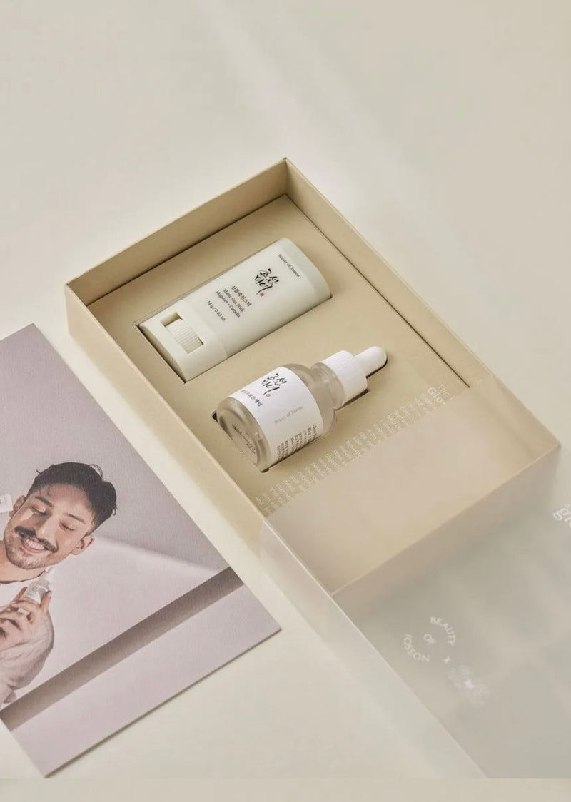 Glow + Sun Set - Beauty of Joseon / Serum para piel pigmentada y SPF control de sebo en barra