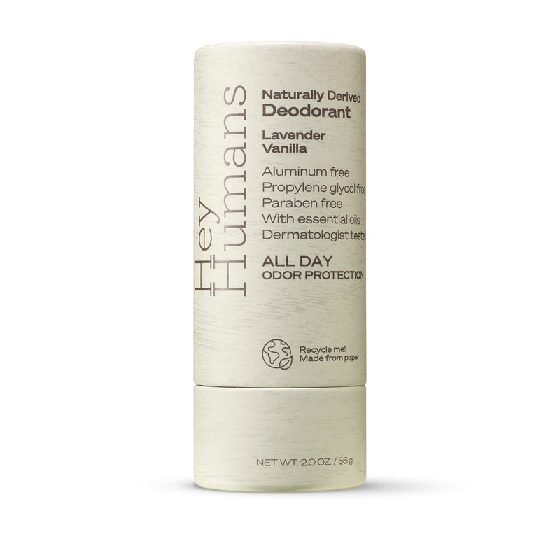 Natural Derived Deodorant Lavander Vanilla - Hey Humans / Desodorante libre de parabenos y aluminio