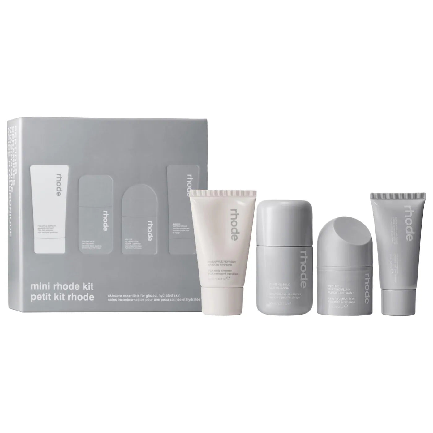 *PREORDEN: Mini Rhode Kit Glazed Skincare Essentials - RHODE / Set 4 minis cuidado de la piel