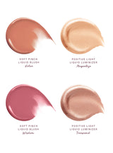 Mini Blush & Glow 4-Piece Set / Rare Beauty by Selena Gomez  / Set 4 minis rubor e iluminador Ed. limitada