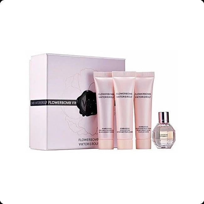 Mini Flowerbomb Gift Set - Viktor&Rolf / Set mini perfume, loción y crema