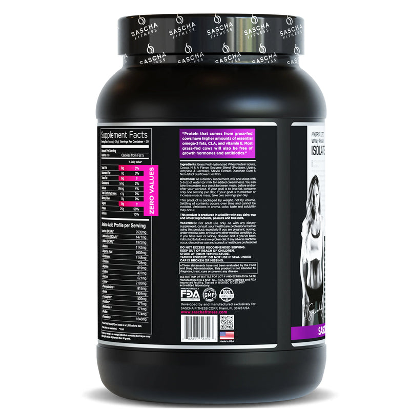 *PREORDEN: Hydrolyzed Whey Protein Isolate - Sascha Fitness / Proteína en polvo