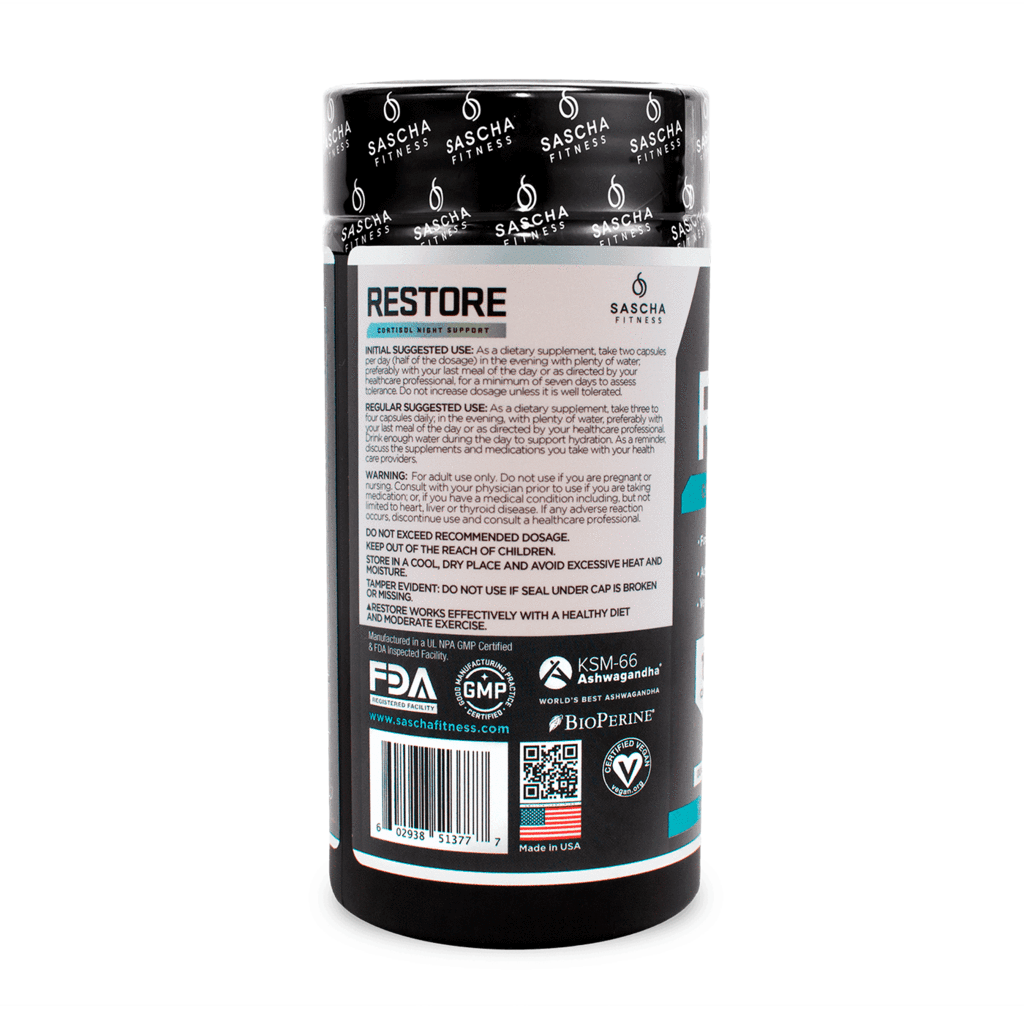 Restore - Sascha Fitness / Soporte nocturno de cortisol