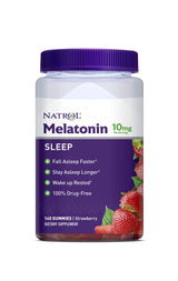 Melatonin Gummies Natrol / 5mg / 10mg - Natrol / Gomitas con soporte para dormir sabor Fresa