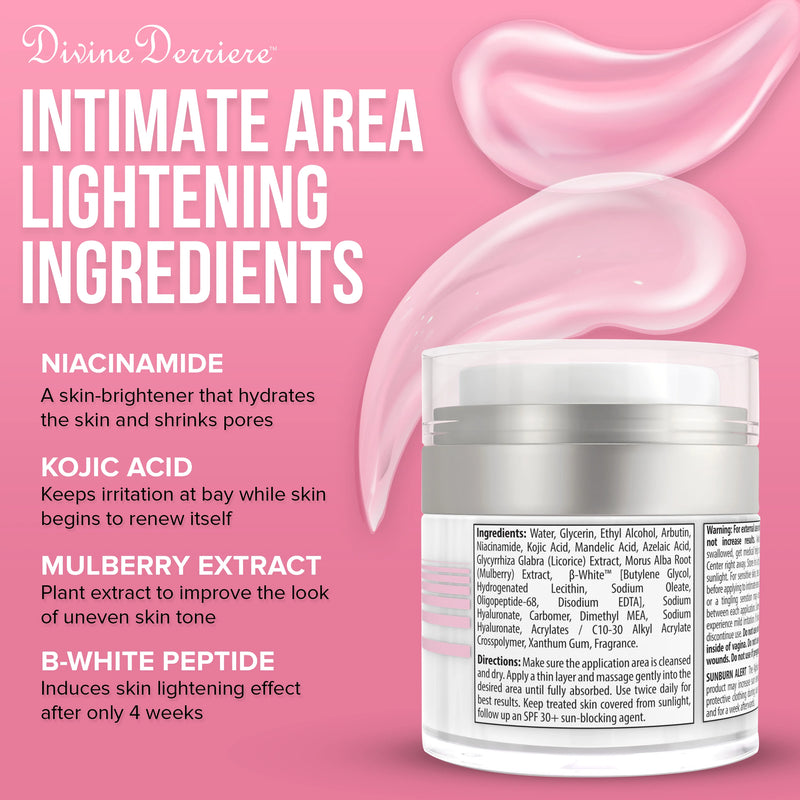 *PREORDEN: Intimate Lightening Gel with Peptide - Divine Derriere / Crema aclaradora íntima