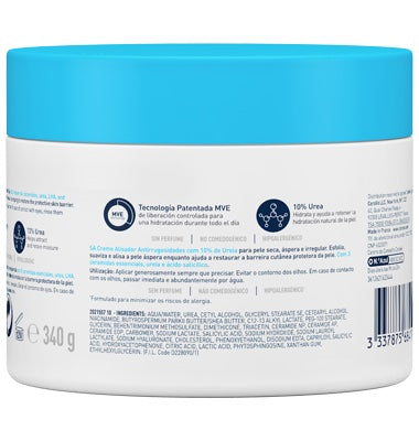 SA Smoothing Cream For Dry, Rough, Bumpy Skin 10% Urea 340g - CeraVe / Crema Alisadora Anti-rugosidades