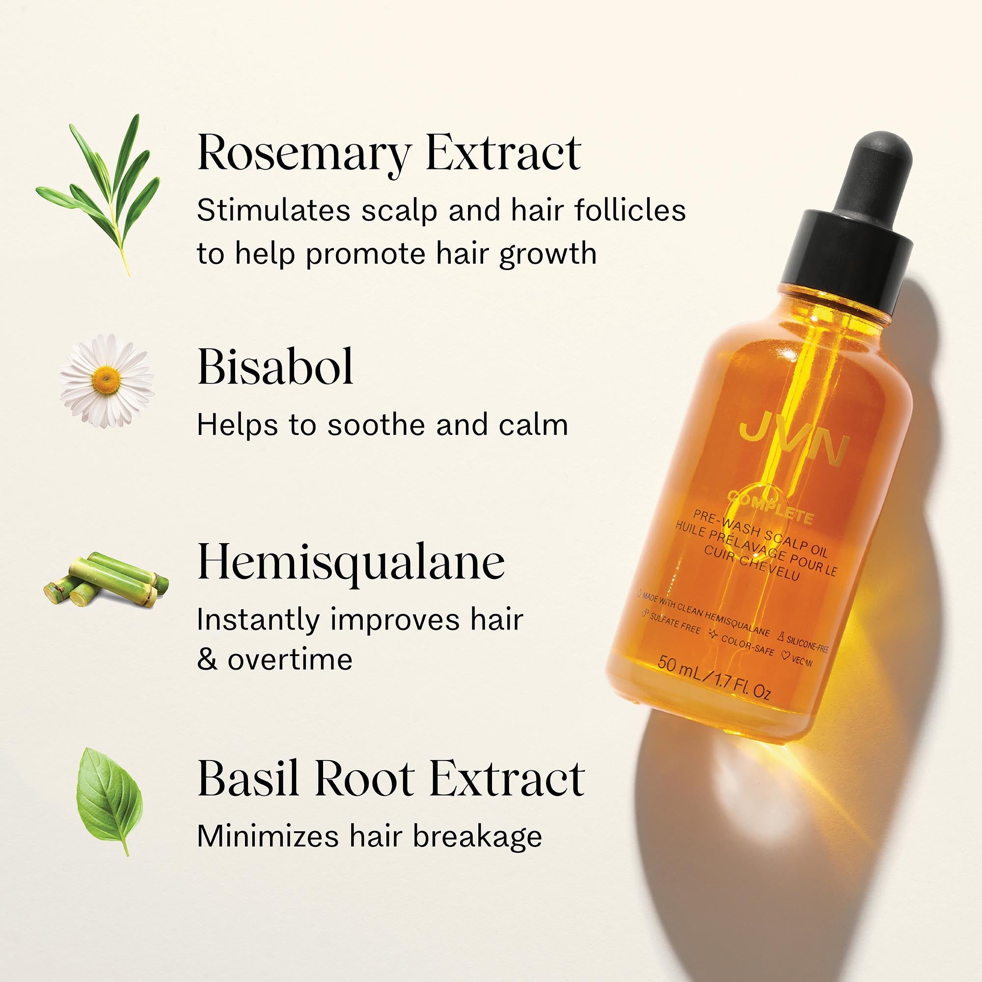 Complete Pre-Wash Scalp & Hair Treatment Oil - JVN /  Aceite nutritivo para prelavado