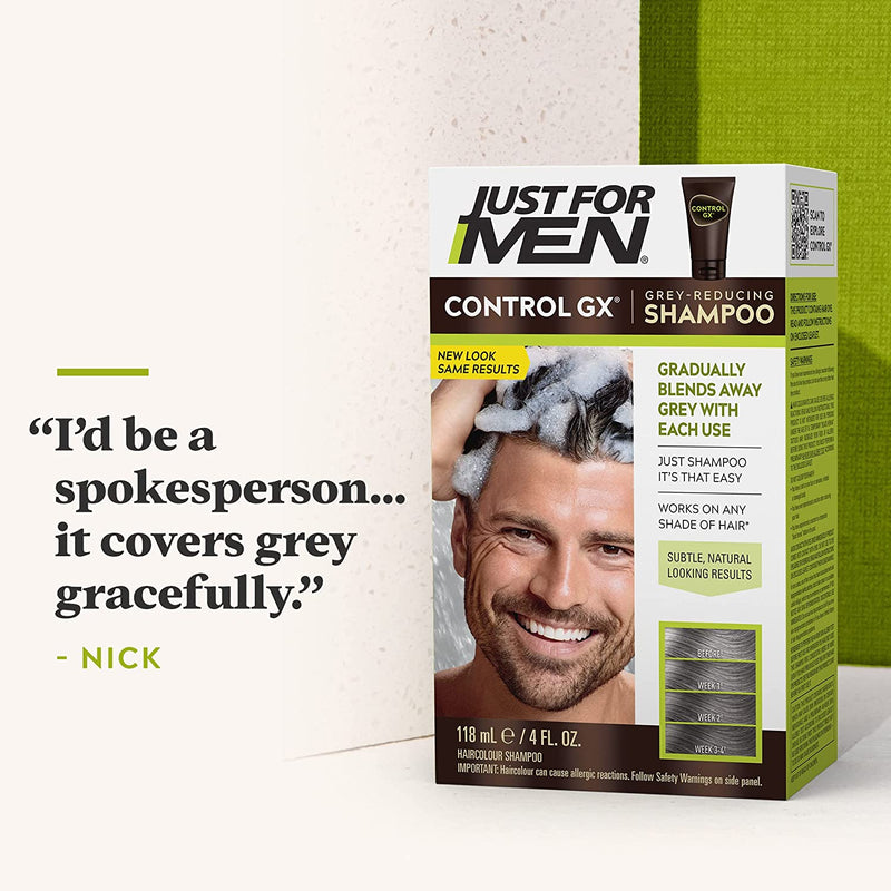 Control GX Grey Reducing Shampoo 4oz - Just For Men / Elimina gradualmente las canas