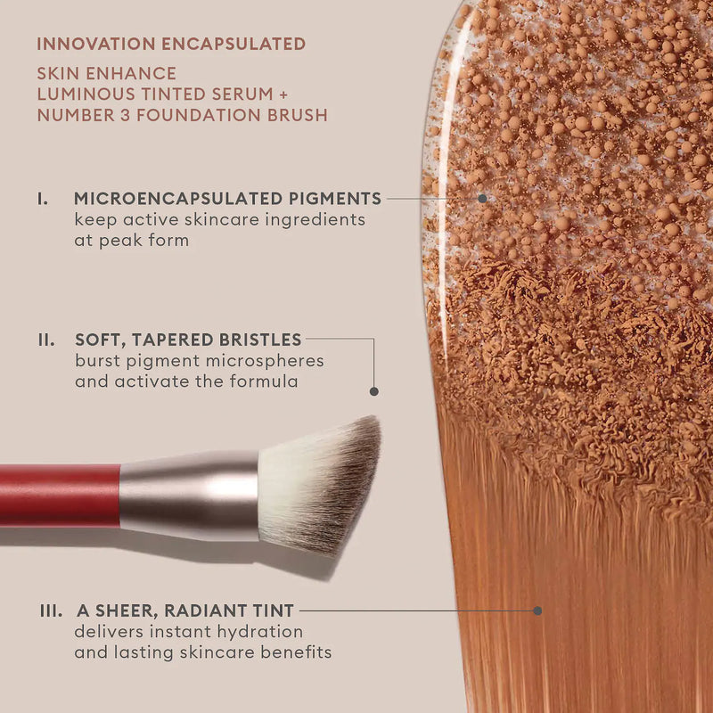 Number 3 Foundation Brush - Rose Inc / Brocha para base liquida