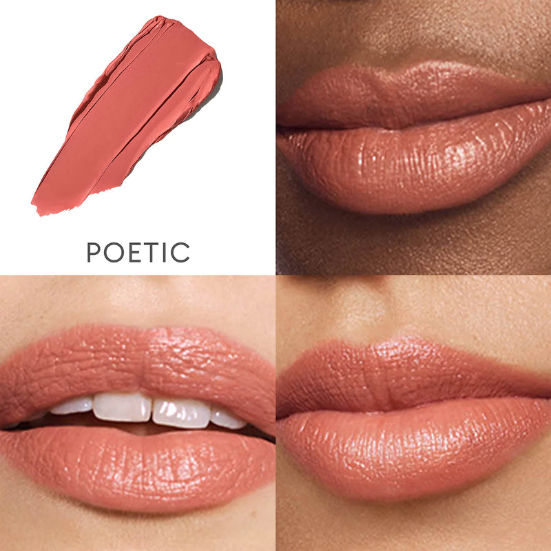 *PREORDEN: Satin Lip Color Refillable Hydrating Lipstick - Rose Inc / Difumina la apariencia de las líneas de labios
